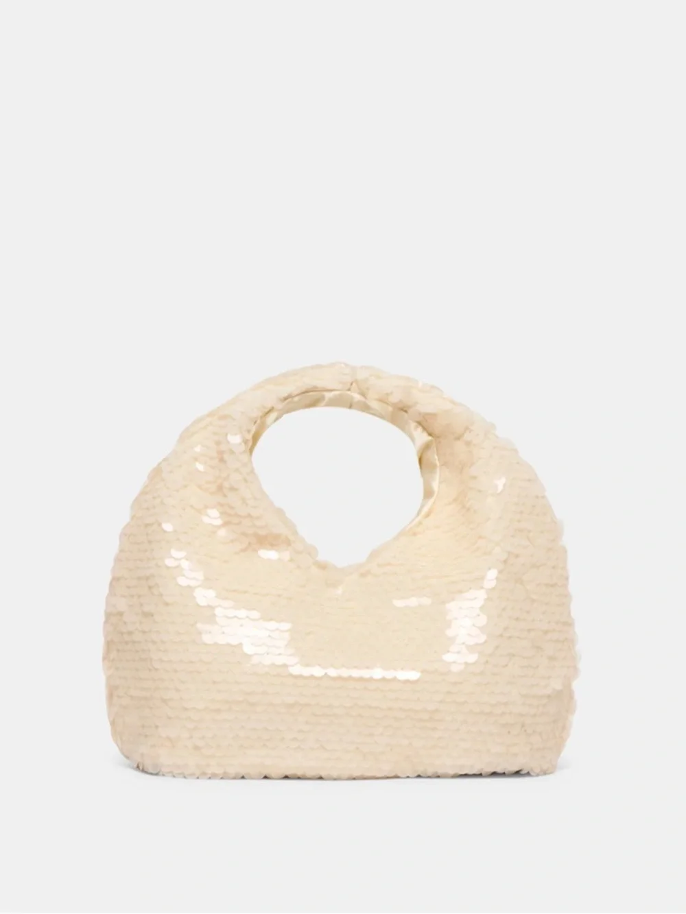 Dolce Vita Cream Sequin Hobo Bag